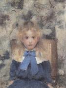 Fernand Khnopff Portrait of Miss Van Der Hecht oil painting picture wholesale